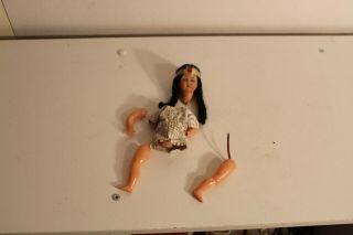 Vintage Antique Plastic Indian Girl Doll Parts Made In Italy Mq Michael Querzola