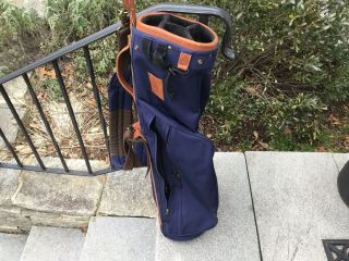 Rare Shapland Sunday Carry Golf Bag.  Dark Blue