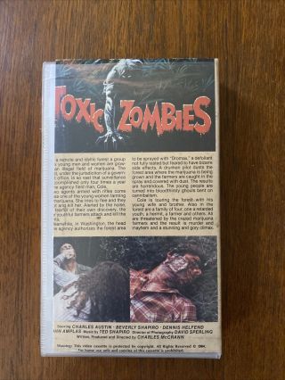 Toxic Zombies VHS - Videatrics 1984 Horror Cult Rare Cover cut to fit case 2