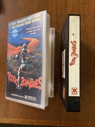 Toxic Zombies VHS - Videatrics 1984 Horror Cult Rare Cover cut to fit case 5