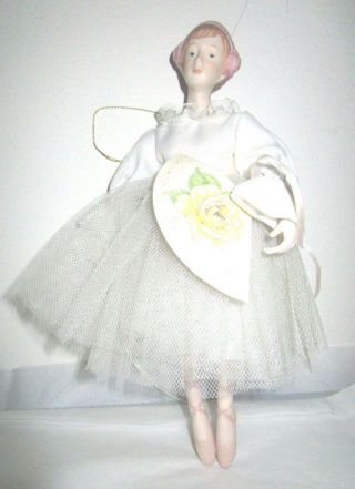 (4880) 8 - 1/2 " Porcelain Doll - Victoria Ashlea Ballerina Bette Ball (a) Ex.  Cond