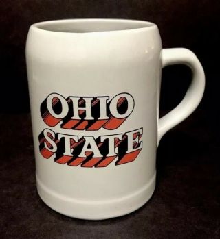 Vintage Gray Ohio State Ceramic Mug Stein.  Rare