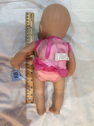 2004 Mattel Fisher Price Little Mommy Baby Doll Blue Eyes Bald Pink Outfit 13” 3
