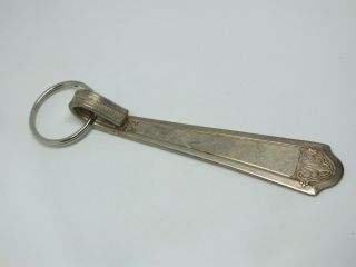Vintage Silver Plated Spoon Handle Made Into A Keychain Unique One Of A Kind 15