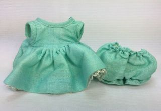 Cosmopolitan Baby Ginger Doll Outfit Turquoise Dress And Panties Vintage Tagged