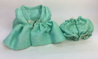 Cosmopolitan Baby Ginger Doll Outfit Turquoise Dress and Panties Vintage Tagged 2