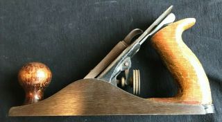 Vintage Dunlap Smooth Bottom Wood Plane - Antique Hand Tool Usa -