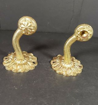 Vintage Brass Made In Spain Wall Fixtures Toilet Tissue Paper Holder 2