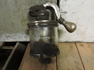 Antique Chrome/brass 5 Essex Hand Pump Oiler (l)