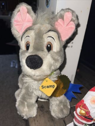 11 " Rare Disney The Best Of Show Scamp Dog Plush From Lady And The Tramp 2