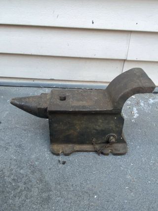Antique Shield Patent 1914 Vise Drill Anvil Collectible Blacksmith Tool Part