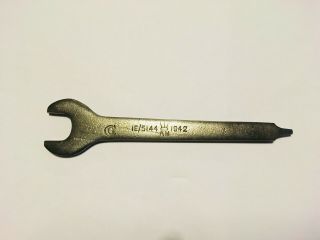 A Rare 1942 Air Ministry Open Ended Spanner & Screwdriver Marked " Am " Ww2