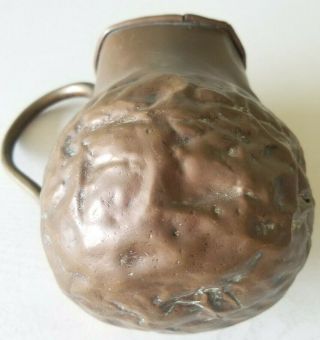 Antique Hand Forged Hammered Copper Mug or Pitcher from Brazil Pre Columbian 2