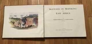 Rare Baden Powell Sketches In Mafeking & East Africa 1907 First Edition Scouting