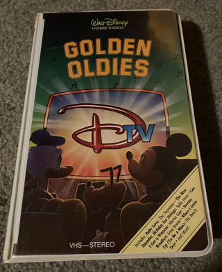 Walt Disney Home Video Dtv Golden Oldies Rare 1984 Clamshell Vhs