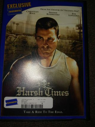 Harsh Times Bluray Rare Oop Very Good Christian Bale Blu - Ray