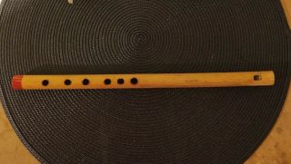 Antique Vintage Folk Hand Made Wood Flute - 12 "