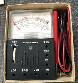 Vintage Radio Shack Micronta 1000 OHMS VOLT Multitester 22 - 027B Box EUC 2