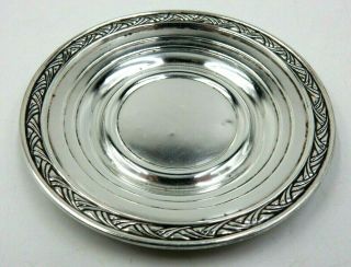 Vintage Sterling Silver 3.  5 " Diameter Underplate Or Small Saucer