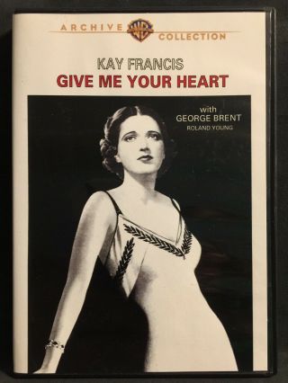 Rare Give Me Your Heart Dvd 1936 Kay Frances George Bent Roland Young