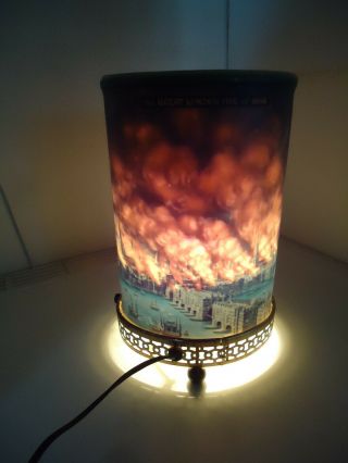 Very Rare Econolite Motion Lamp Historical Fires 1959