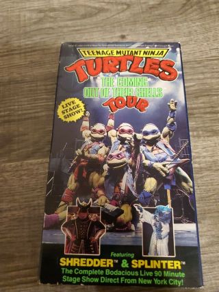Rare Teenage Mutant Ninja Turtles The Coming Out Of Their Shell Tour Vhs