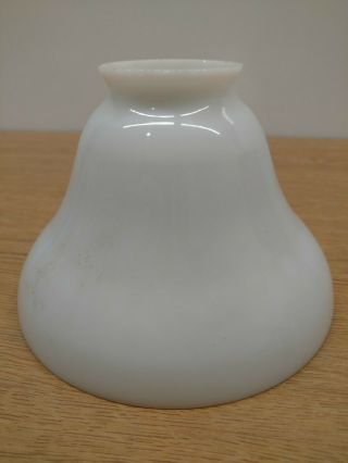Vintage Antique Glass Lamp Shade - Fitter 2 " White Milk Glass Student