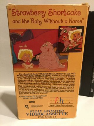 Strawberry Shortcake VHS Baby Without A Name SSC G1 FHE RARE OOP 3