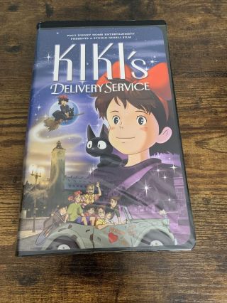 Kiki’s Delivery Service Rare Htf Oop Vhs Walt Disney/studio Ghibli Anime