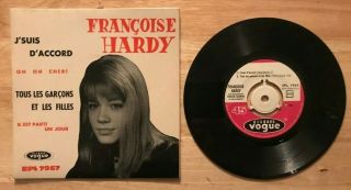 Rare French Ep Francoise Hardy 1st Ep 2nd Sleeve Tous Les Garcons Et Les Filles