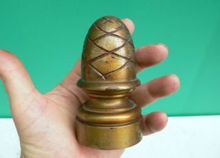 Decorative Antique Early 1900s Solid Cast Brass 4 " Finial Topper