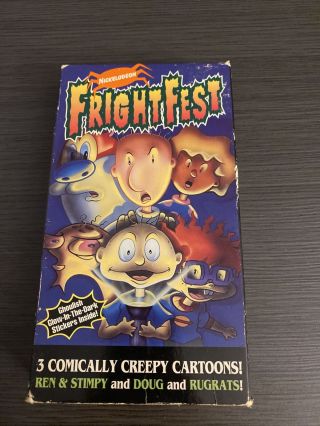 Nickelodeon Frightfest Vhs,  1994 Very Rare Doug,  Ren & Stimpy,  Rugrats Halloween