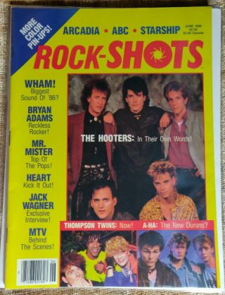 Rare Rock Shots Mag June 86 The Hooters,  Bryan Adams,  Wham,  Prince Centerfold