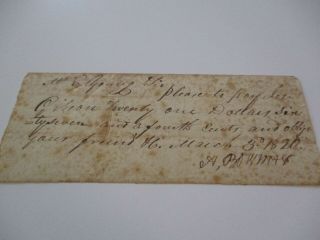 Antique 19th Century Jefferson Indiana Historic Autograph Signed Document 1820