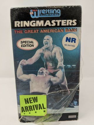 1985 Pro Wrestling Illustrated Ringmasters The Great American Bash Vhs Rare
