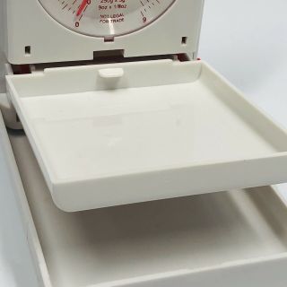 Rare Dumont folding compact analog kitchen scale with hanging slot (FF) 3
