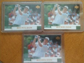 3 Phil Mickelson 2002 Upper Deck Rookie Cards Rc Golf Rare 41