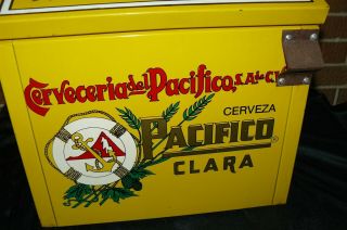 RARE Pacifico Clara Cerveza Beer Metal Cooler Ice Chest Man Cave HARD TO FIND 3