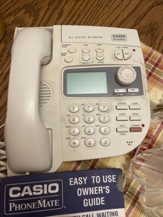 Casio Phonemate Ti - 345 Digital Tapeless Answering Machine Speakerphone Rare Euc