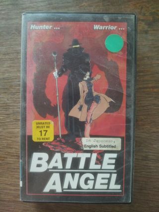 Battle Angel Vhs Anime English Subs Action Horror Adult Extra Rare Red Tape 1993