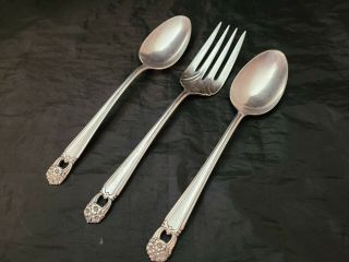 3 Piece 1847 Rogers Bros Is Eternally Yours Casserole Serving Spoons And Fork