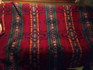 Rare Pendleton Woolen Mills Beaver State Indian Blanket Colorful 48x 67