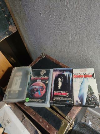 Silent Night Deadly Night 1 2,  3,  And 4 Vhs Horror Slasher Rare