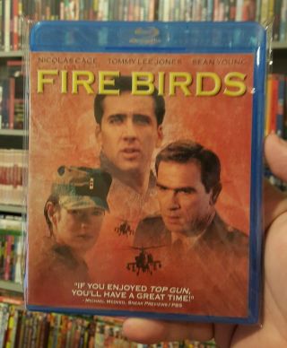 Fire Birds 1990 Blu - Ray Mill Creek Rare Oop Htf Nicolas Cage Tommy Lee Jones
