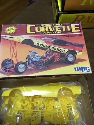 Vintage Mpc 1/25 Strike Force Corvette Funny Car Model Kit