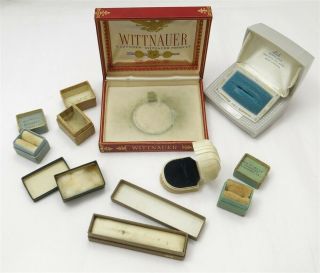 Antique/vntge (8) Jewelry Presentation Boxes Wittnauer,  Celluloid,  Cardboard (c)