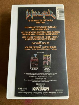 Winger - In The Heart Of The Young Pt.  2 1991 Rare VHS Hair Metal 2