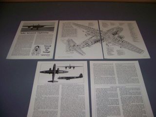 Vintage.  Arado Ar 234 B - 2 Blitz.  Specs/cutaway/3 - Views.  Rare (748b)