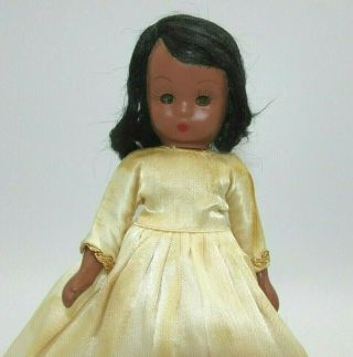 Vintage Black Americana Nancy Ann Storybook Doll Hard Plastic Sleepy Eyes