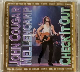 Rare John Cougar Mellencamp Gold Disc Cd - Video " Check It Out " Made In Uk